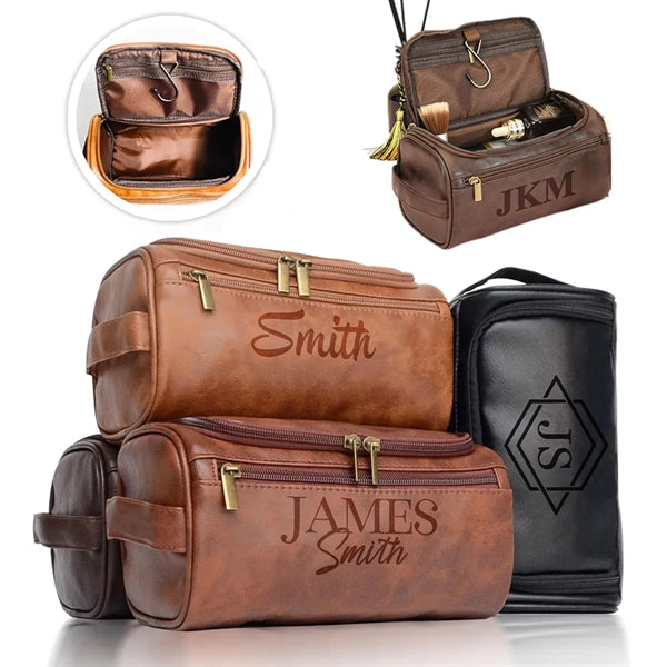 Men Leather Toiletry Bag