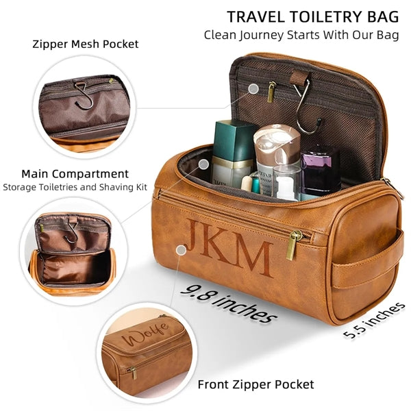 Men Leather Toiletry Bag