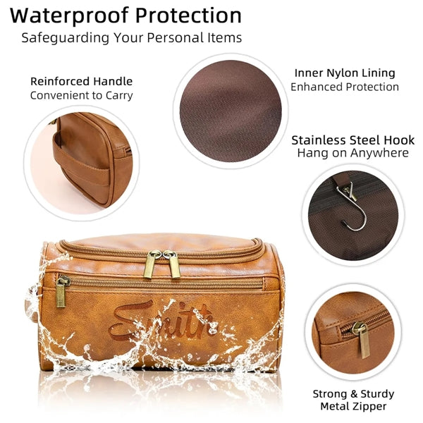 Men Leather Toiletry Bag