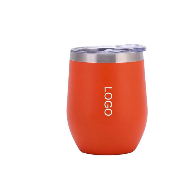 12oz Insulated Stainless Steel Travel Wine Tumbler with Lid