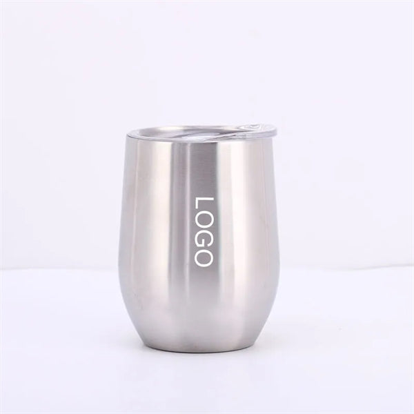12oz Insulated Stainless Steel Travel Wine Tumbler with Lid