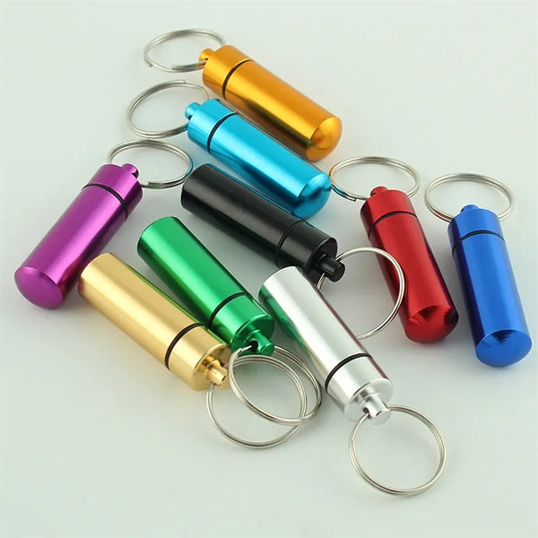 Aluminum Medicine Can With Keychain