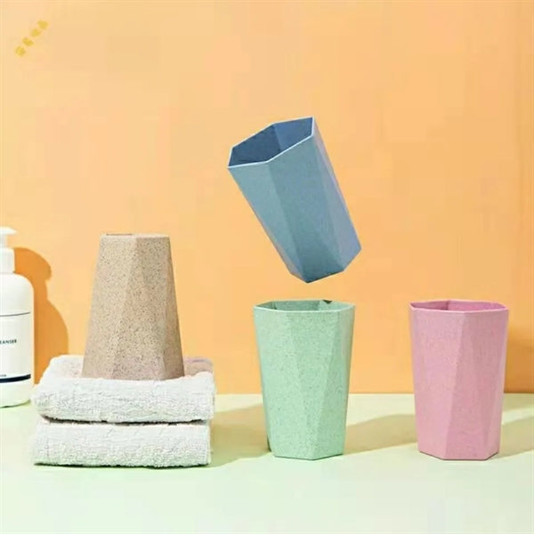 7oz wheat straw diamond-shaped cup
