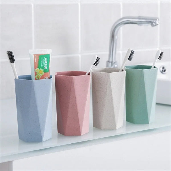 7oz wheat straw diamond-shaped cup