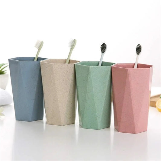 7oz wheat straw diamond-shaped cup