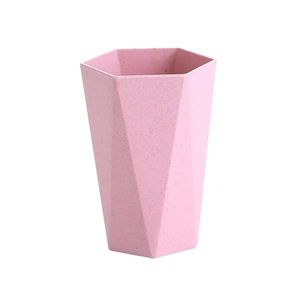 7oz wheat straw diamond-shaped cup