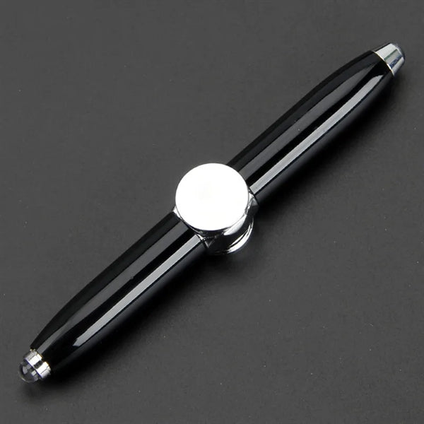 Light-emitting decompression fidget spinner pen