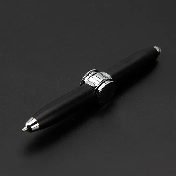 Light-emitting decompression fidget spinner pen