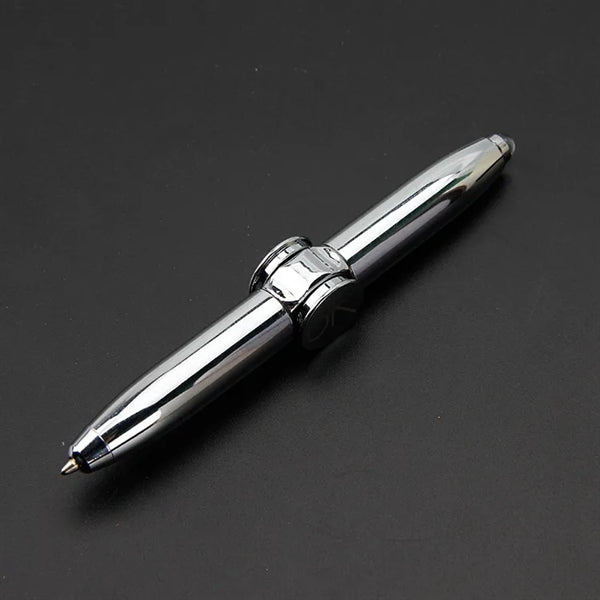 Light-emitting decompression fidget spinner pen