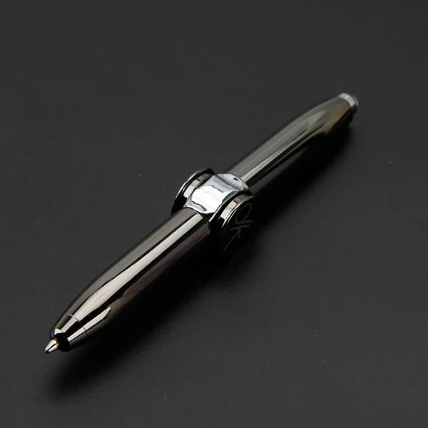 Light-emitting decompression fidget spinner pen