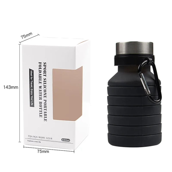 Collapsible Water Bottle BPA Free Sports Travel Portable