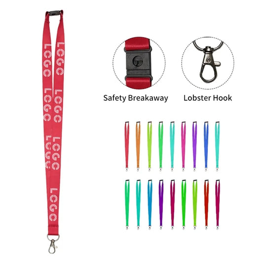 3/4" ID Lanyard W/ Lobster Claw And Breakaway