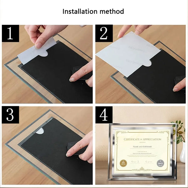 A4 Crystal Glass Certificate Frame
