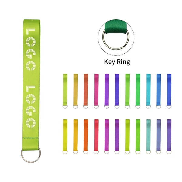 3/4" Polyester Wrist Key Chain Lanyard W/ Split Ring