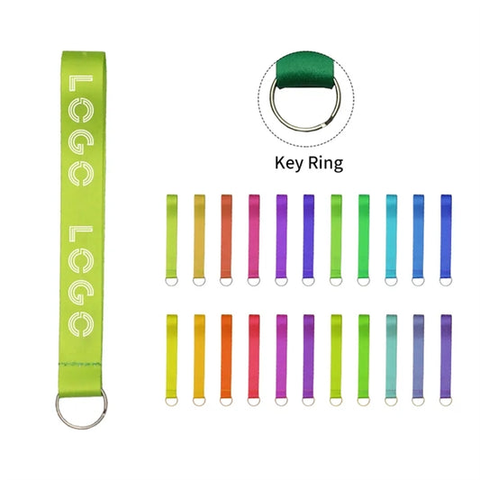 3/4" Polyester Wrist Key Chain Lanyard W/ Split Ring