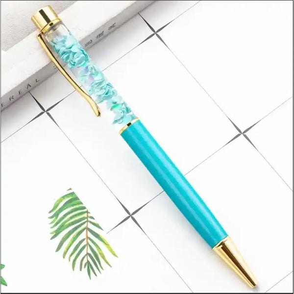 Dried Flower Metal Ballpoint Pen