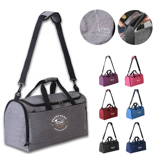Short-Trip Custom Wet-Dry Gym Duffel with Large Capacity