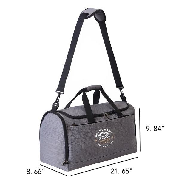 Short-Trip Custom Wet-Dry Gym Duffel with Large Capacity