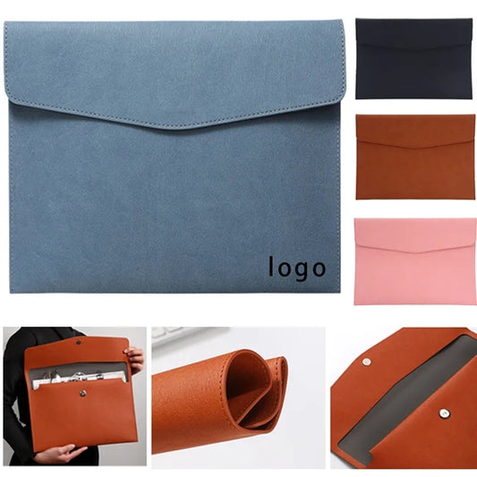 A4 PU Leather Briefcase File Folder Document Bag