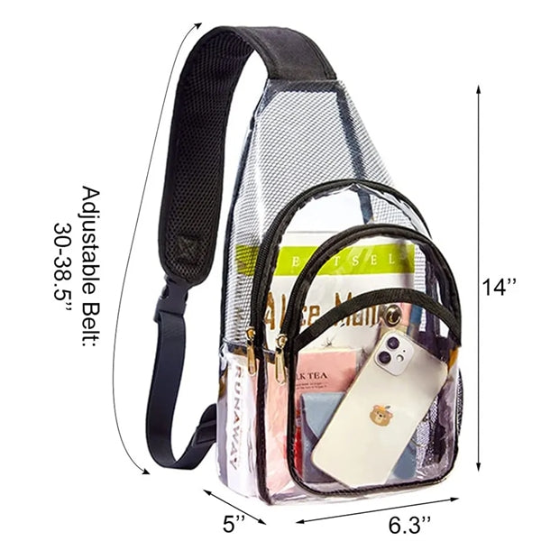 Outdoor large capacity fashionable sports transparent PVCbag