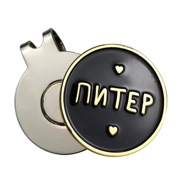 Golf Hat Clip With Full Color Ball Marker