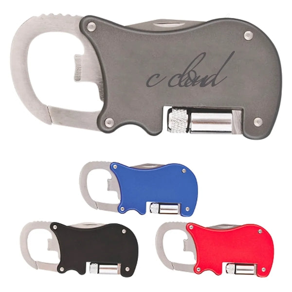 Bottle Opener Carabiner With Flashlight