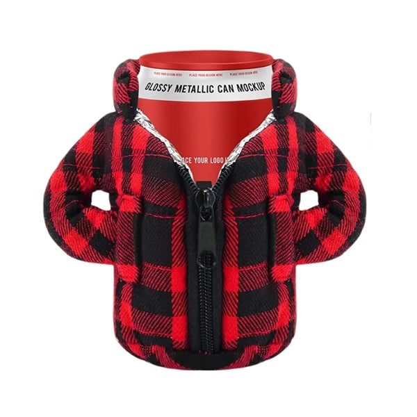 Zippered Puffy Jacket Can Coolie