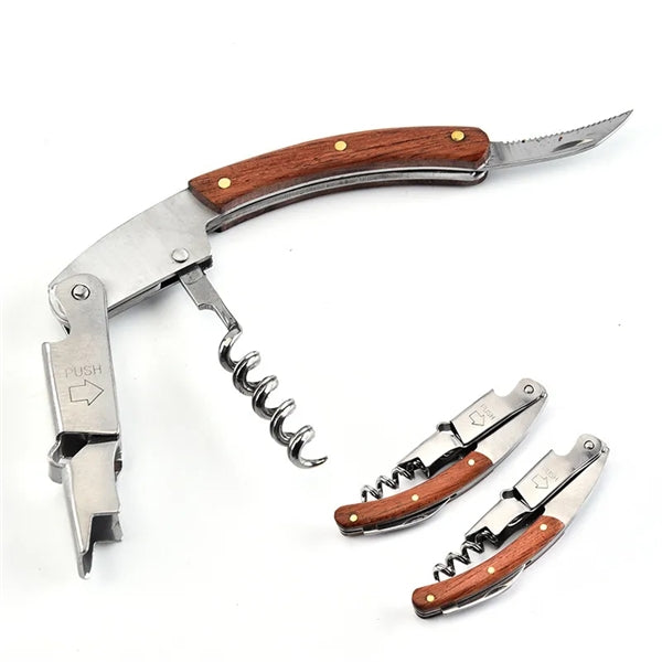 Waiters Wine Bottle Opener with PU Leather Pouch
