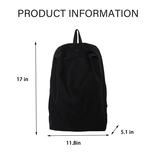 Solid Color Minimalist Large Capacity Backpack