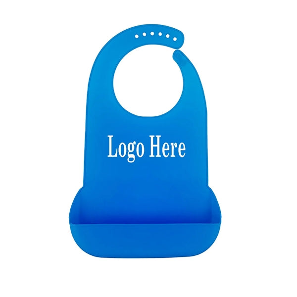 Silicone Adult Bibs for Eating with Crumb Catcher