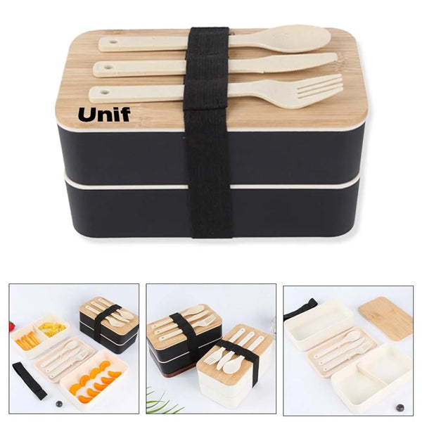 Bamboo Lid Lunch Box Thermal Bento Box