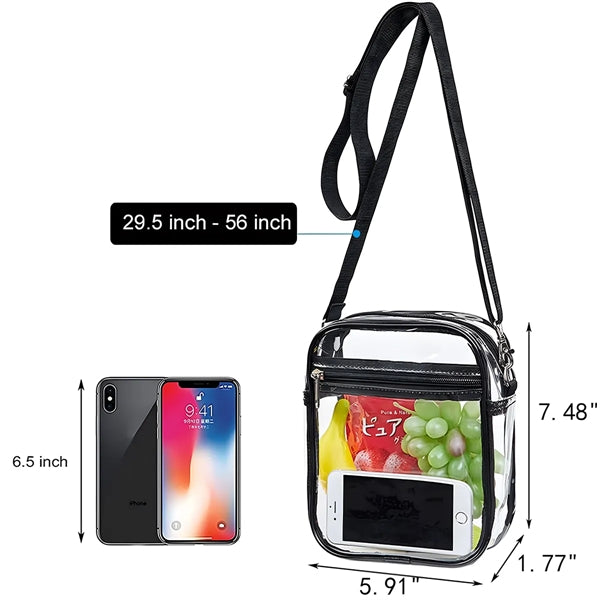 Transparent Waterproof Shoulder Crossbody Storage Coin Purse