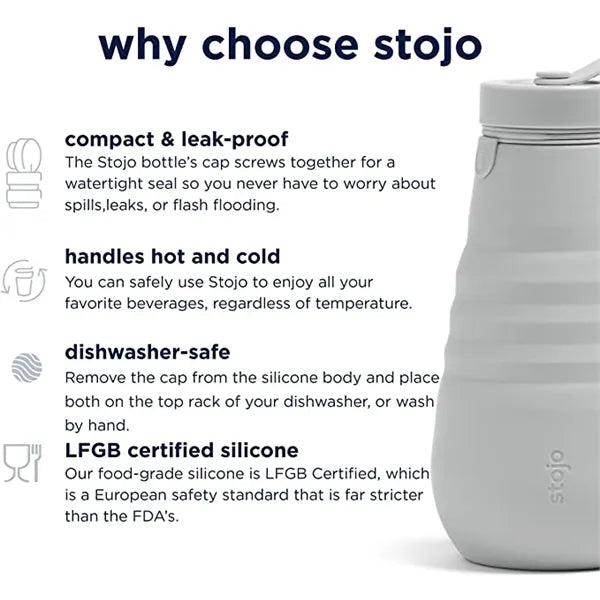 Silicone 17 oz Collapsible Portable Water Bottle