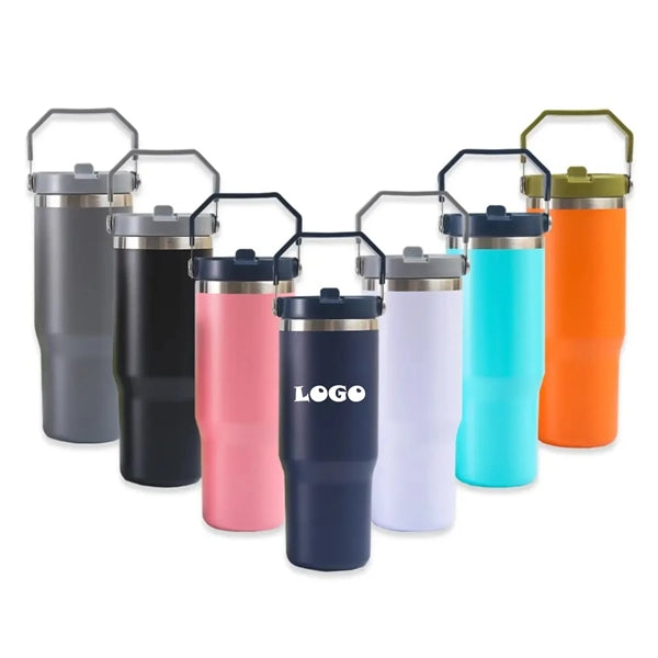 30oz Vacuum Insulated Water Bottle with Straw