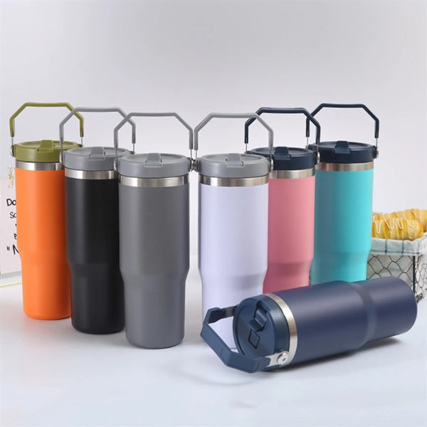 30oz Vacuum Insulated Water Bottle with Straw