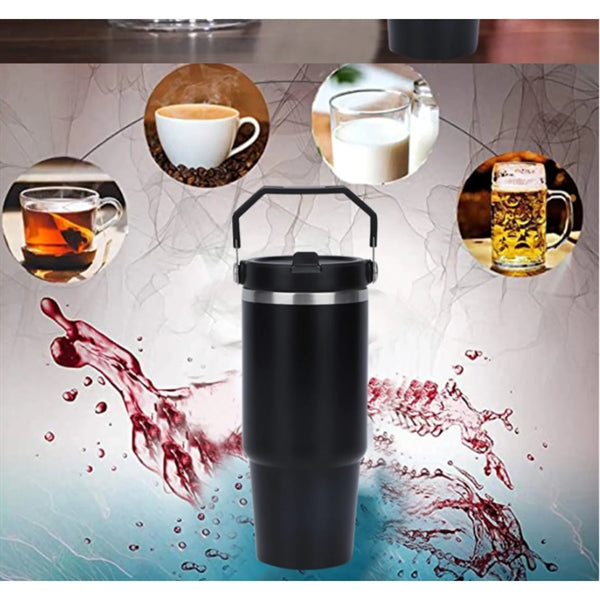 30oz Vacuum Insulated Water Bottle with Straw