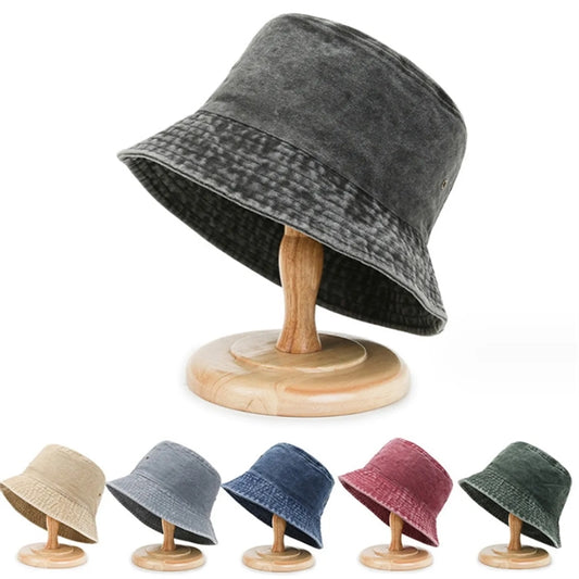 Unisex Denim Bucket Hat Summer Travel Beach Sun Cap