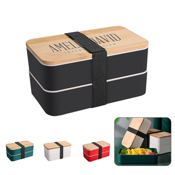 Plastic Bento Box w/ Elastic Strap