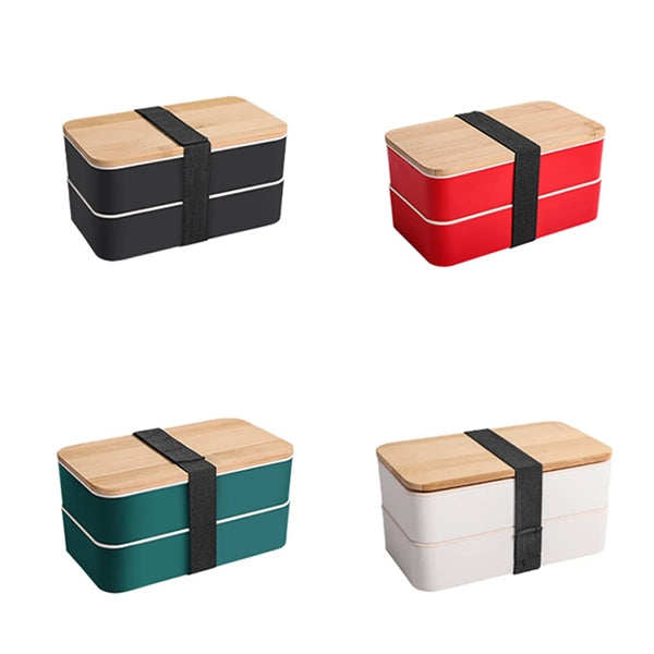 Plastic Bento Box w/ Elastic Strap