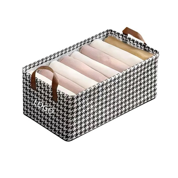 Collapsible black & white lattice steel frame non-woven bask