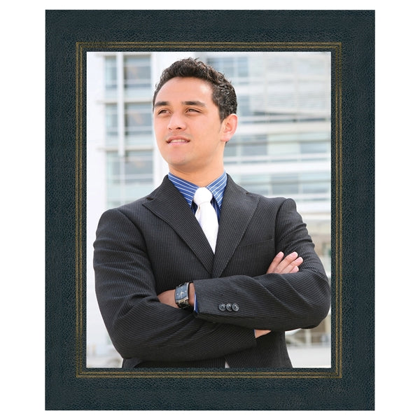Leatherette Picture Frame holds 8.5"x11" photo or insert