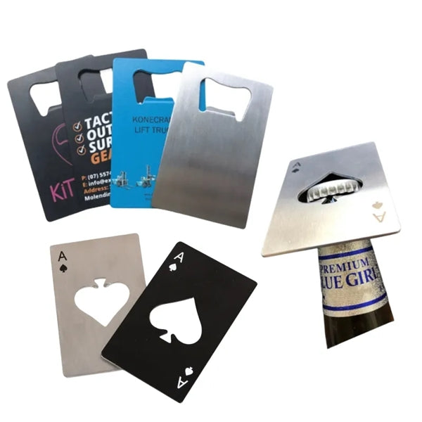Stainless Steel Poker Card Bottle Opener