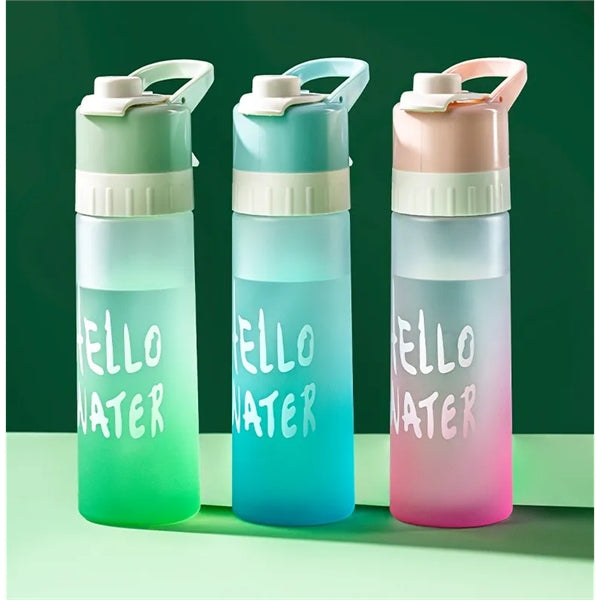 BPA-free 22oz Sport Water Bottle with Sprayer
