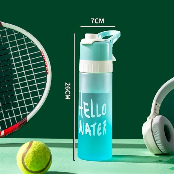 BPA-free 22oz Sport Water Bottle with Sprayer