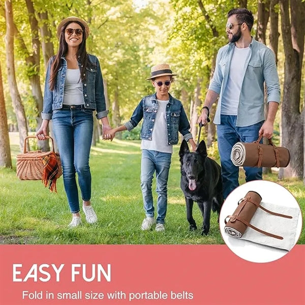 Picnic Blanket, 2 in 1 Outdoor Waterproof Throw Blanket