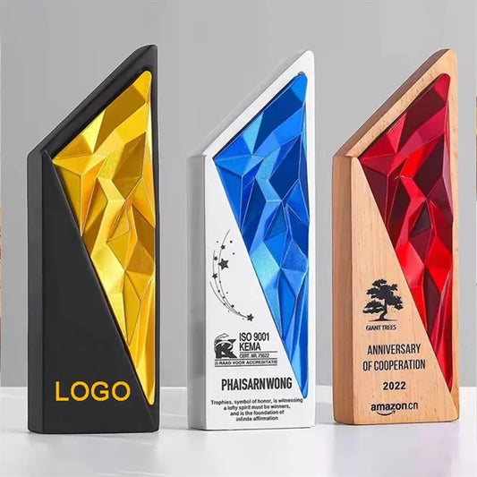 Exclusive Crystal Wooden Award