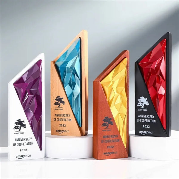 Exclusive Crystal Wooden Award