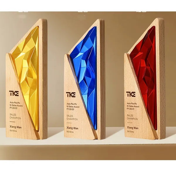 Exclusive Crystal Wooden Award