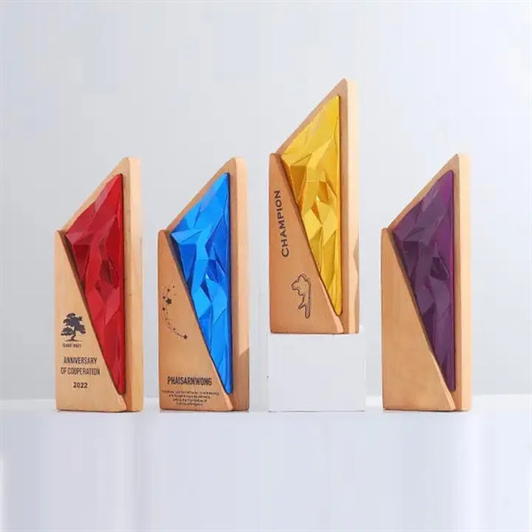 Exclusive Crystal Wooden Award