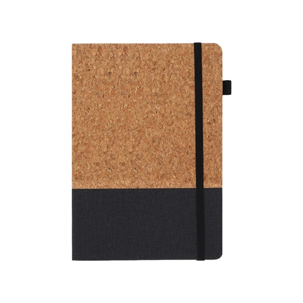 A5 Cork Spliced Linen Notebook